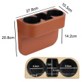 wholesale multifunctional car console box with cup holder leather seat car gap filler organizer